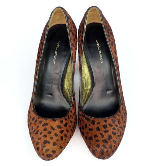 Banana Republic Leopard Calf Hair Leather 4" Heels - Picture 3 of 4
